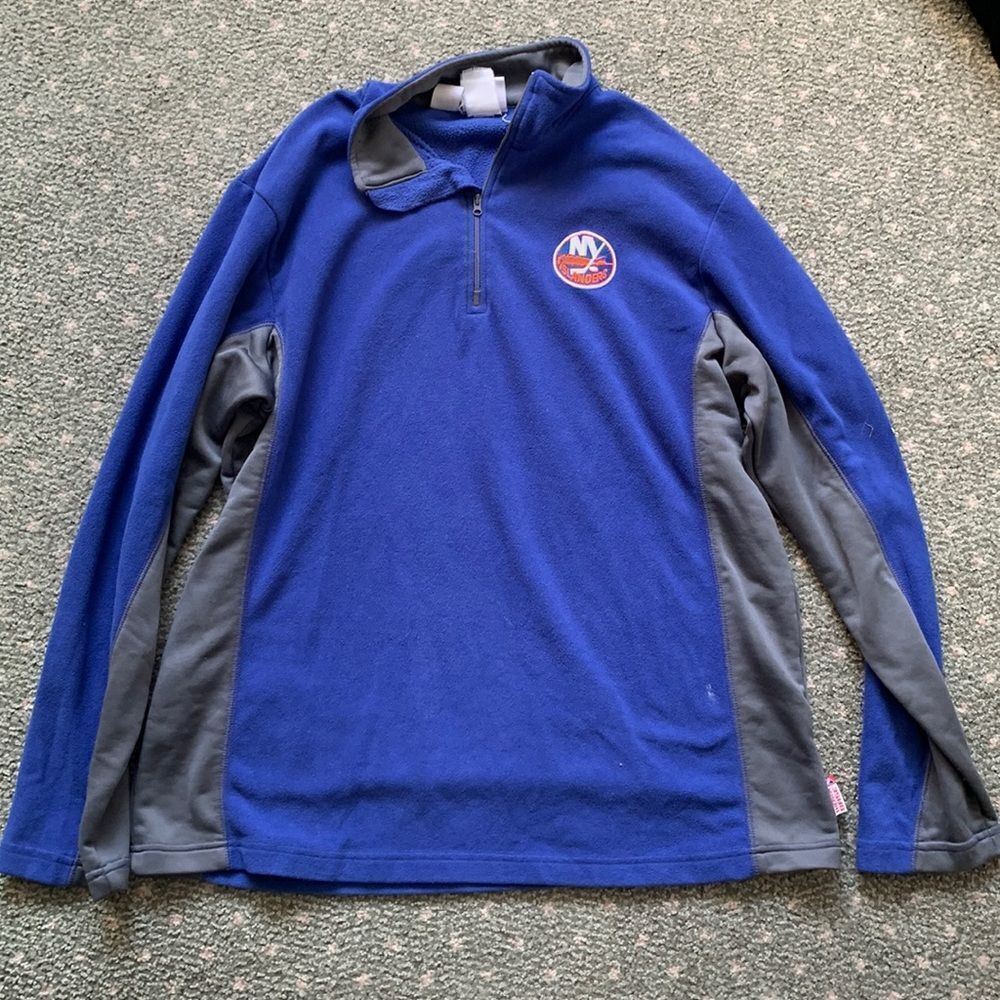 Vintage Majestic New York Islanders Three quarter‎ Fleece jacket